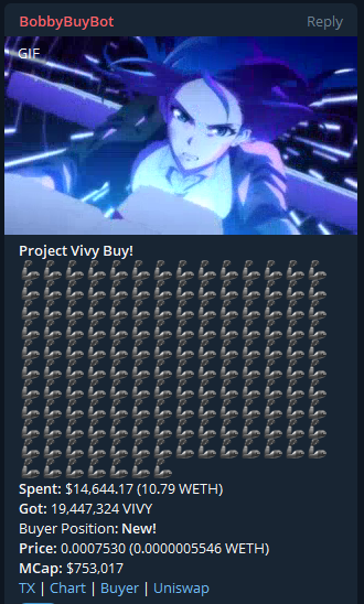 project_vivy's tweet photo. πππ
$VIVY #DeFi #monke #ETH #BTC #Saitama #Shinja #X2Y2 #HEX #Shibnobi #STETH #ApeCoin #CAW #ProjectVivy https://t.co/x2kxMN1WmC