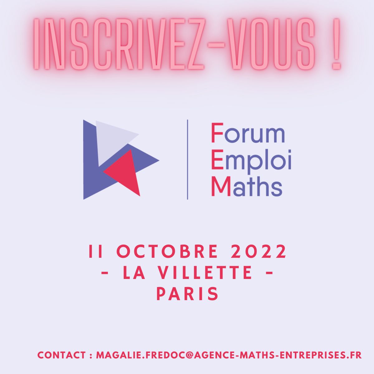 Ph_Briand's tweet photo. Forum Emploi Maths 2022 à La Villette, moment important pour les jeunes diplômés en maths et les entreprises. À ne pas rater ! https://t.co/i4fyclZCq8