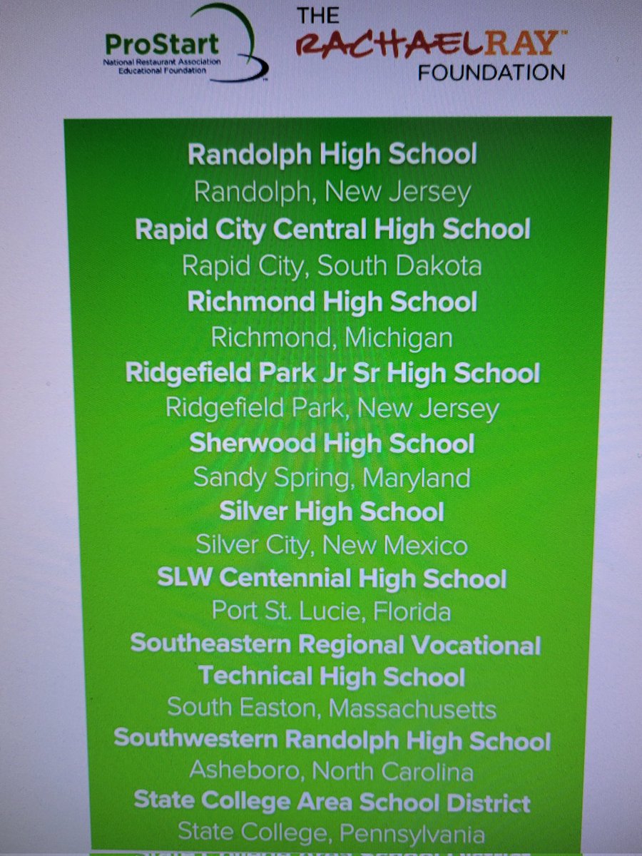 Having to hold on to this news for the last month has been crazy. But I am finally able to announce RHS Culinary would like to thank @rachaelray #ProStartGrowGrant for choosing Randolph Highschool one of the 2022 recipients of the Rachel Ray Foundation grow grant. KNIVES UP!!