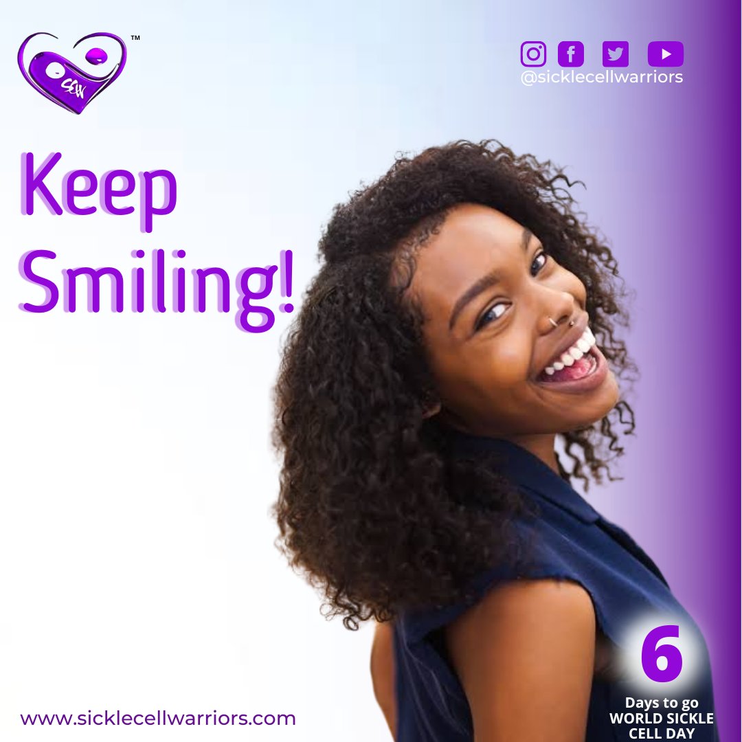 SCWarriorsInc's tweet photo. Believe in Yourself💪
Keep Smiling😄
Stay Happy😀

Count down 
World Sickle Cell Day June 19

#SCW 
#SCD 
#superheroes 
#SuperWarrior 
#youreamazing 
#youarenotalone 
#SickleCellAwareness 
#sicklecellanemia 
#sicklecellwarrior https://t.co/8ju8PusYxG