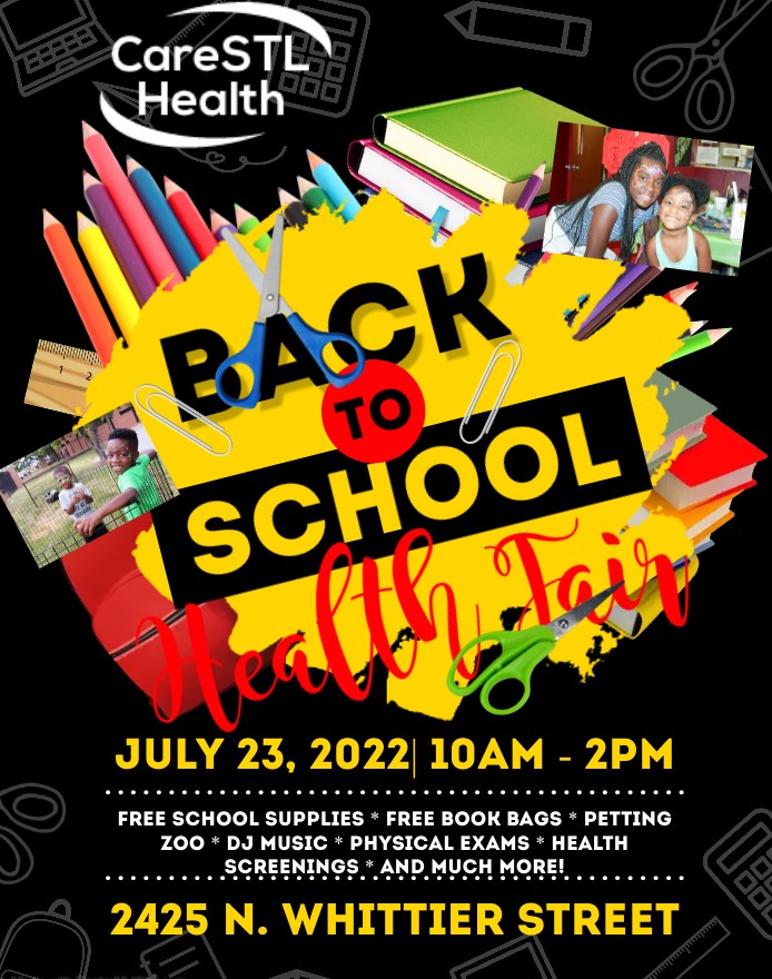 MARK YOUR CALENDARS FOR SATURDAY, JULY 23 @ 2425 N. Whittier St.!  The Back 2 School Health Fair is BACK!!!   

#healthfair #freebookbag #freeschoolsupplies #physicalexams