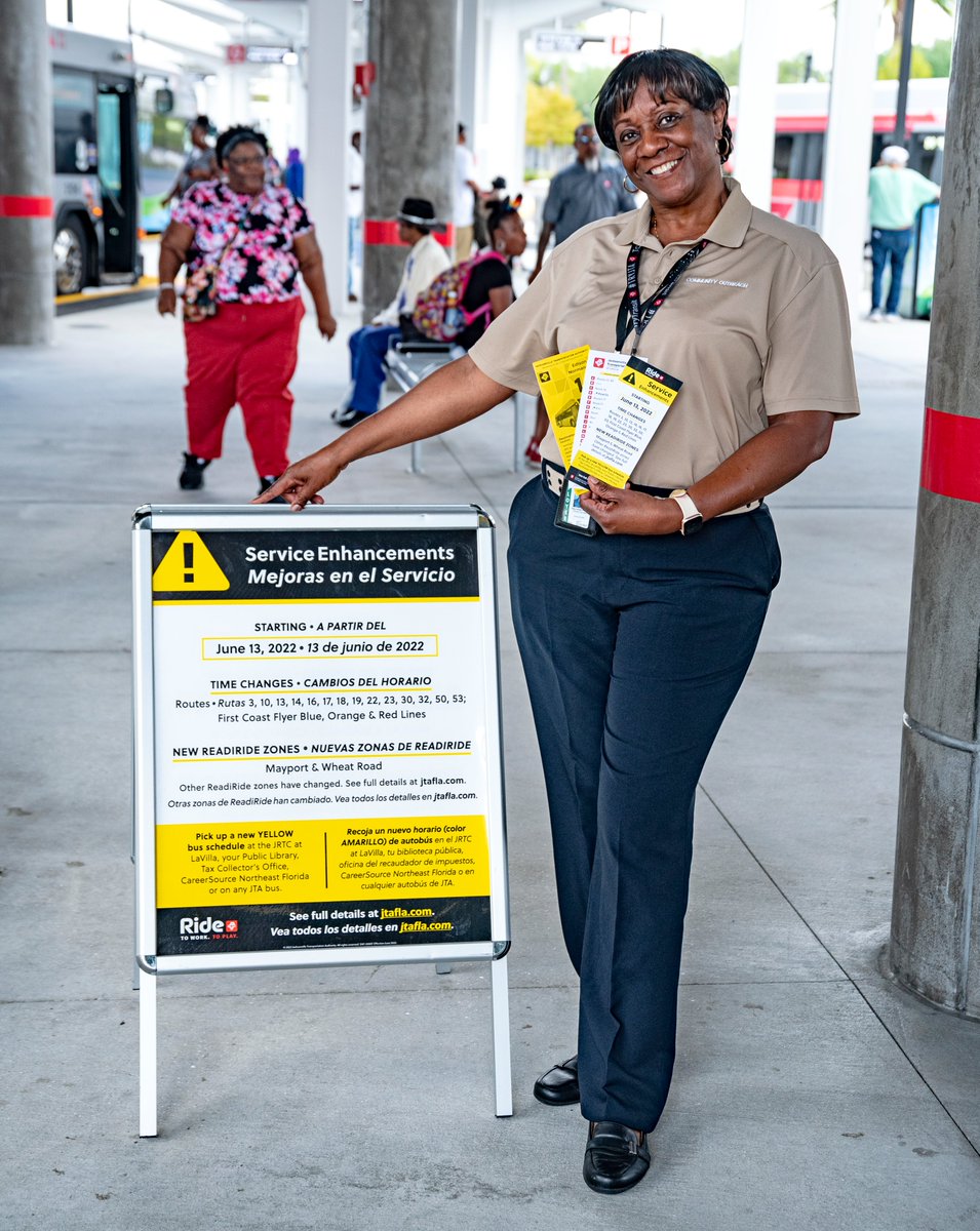 JTAFLA's tweet photo. A huge THANK YOU to our Community Outreach team for helping customers this morning find their way at the JRTC with our service enhancements.
They play a huge role in making sure our customer service is second to none. #jtafla #customerservice #serviceenhancements https://t.co/m6LEZRAshh