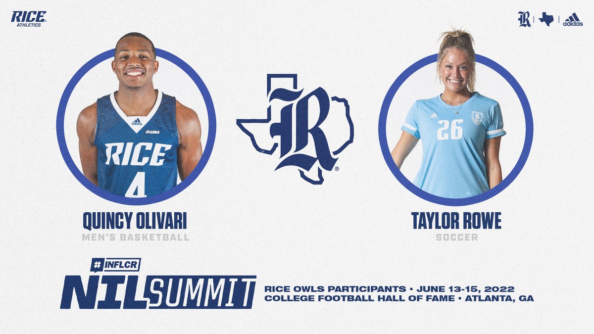 RiceAthletics's tweet photo. Excited for our student-athletes to be part of the Inaugural @NILSummit🦉!!

#GoOwls👐 x #RFND https://t.co/QZUT879vM4