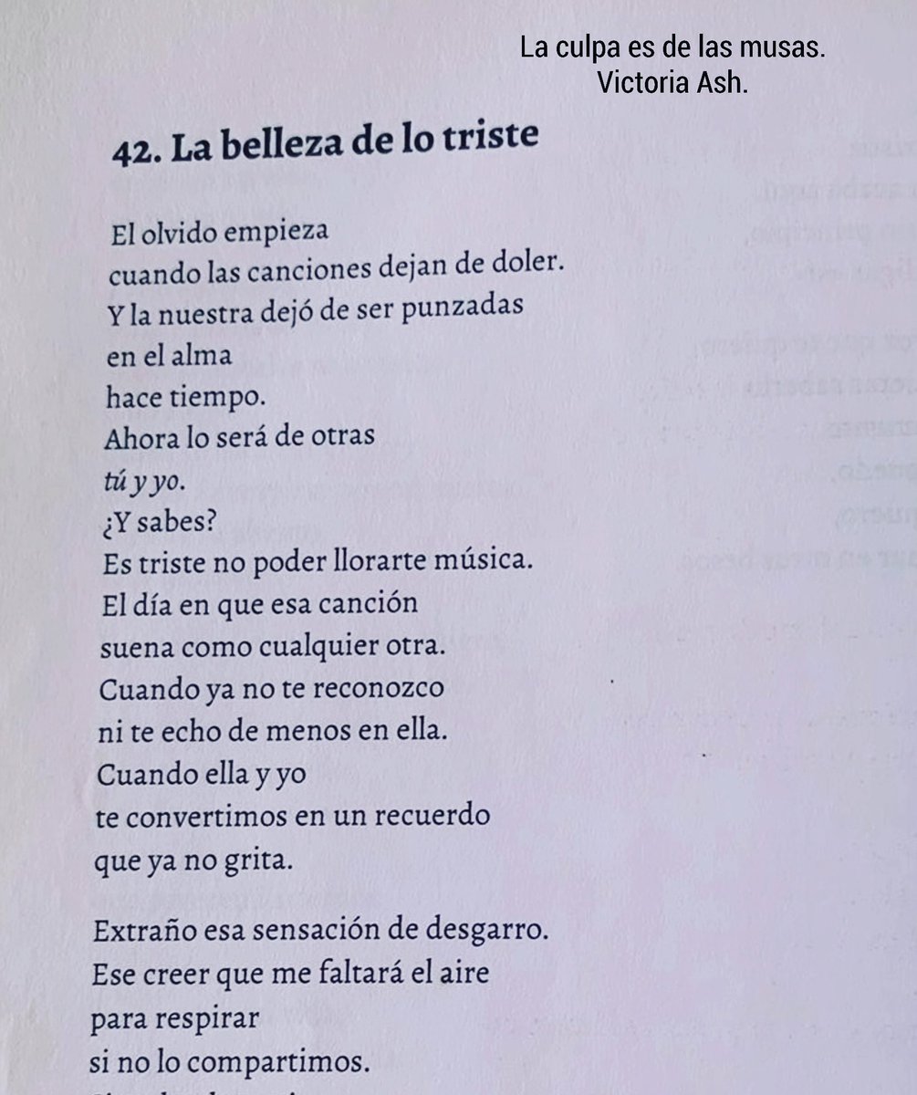 VictoriaAsh__'s tweet photo. El olvido empieza cuando las canciones dejan de doler…

#victoriaash #laculpaesdelasmusas #poesia #poemas #frasesenespañol https://t.co/oqKmF9wIbj