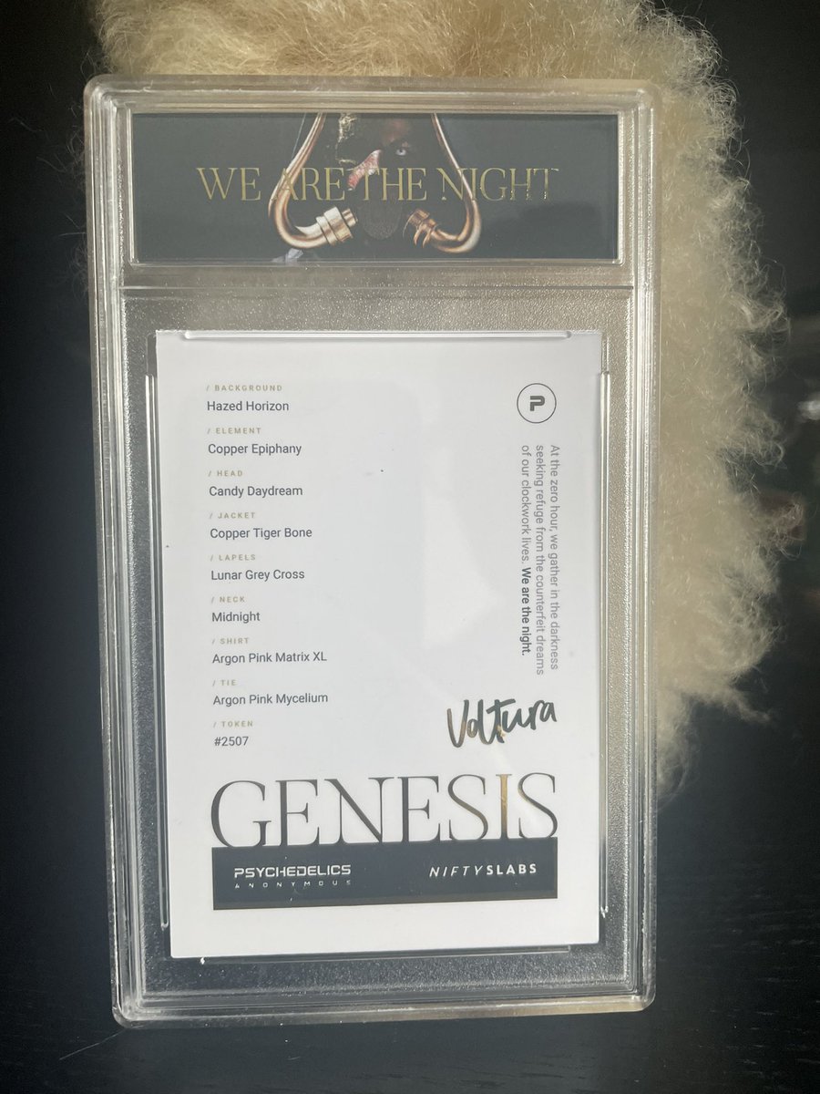 Boredgami.nft (@boredgami) on Twitter photo Finally got my <a href="/NiftySlabs/">NiftySlabs</a> in the mail! Looks better than I had hoped, and thanks for the autograph! <a href="/psychedelic_nft/">Psychedelics Anonymous</a> <a href="/BAYC2745/">voltura.eth</a>
Pls excuse the llama toy behind it Finally got my <a href="/NiftySlabs/">NiftySlabs</a> in the mail! Looks better than I had hoped, and thanks for the autograph! <a href="/psychedelic_nft/">Psychedelics Anonymous</a> <a href="/BAYC2745/">voltura.eth</a>
Pls excuse the llama toy behind it