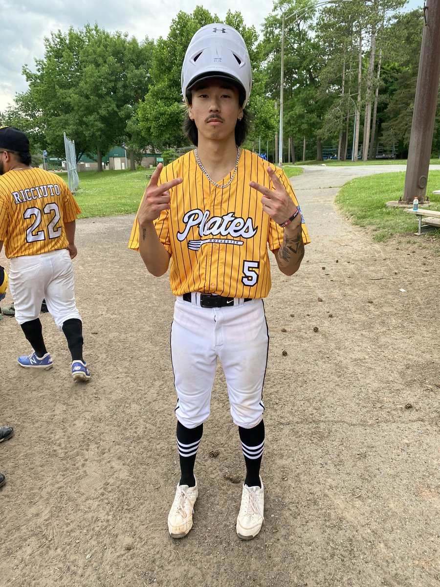 Roc_Plates's tweet photo. 🚨🚨PLATES WIN🚨🚨 Plates take two from the River Monsters with TWO COMPLETE GAMES from Josh Gillette and @Nick_Ferrara5 ! Everyone on the team was swinging the bats to get on top 6-2 and 11-0 yesterday. Great team effort. We’ll see you this Wednesday 6pm vs the Sharks in Greece! https://t.co/HtGsie9VUm