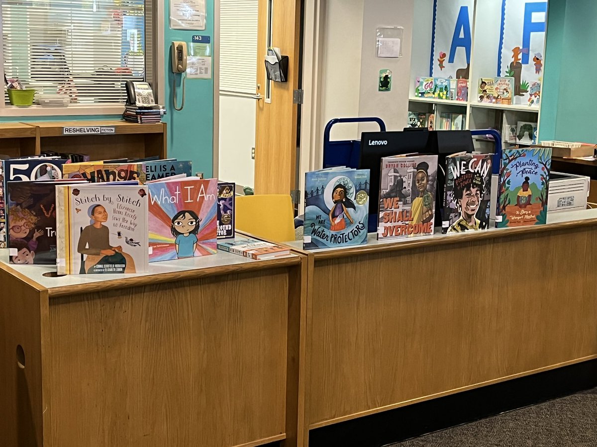 Great new titles to support activism and human rights <a href="/YMESFifthGrade/">Fifth Grade</a> <a href="/MorganRobiane/">Robiane morgan</a> <a href="/mill_yates/">YatesMillES</a> <a href="/ReneAlfordAP/">Dr. Rene’ Alford</a> @MrsJohnsonYMES <a href="/YMESPTA/">Yates Mill PTA</a>