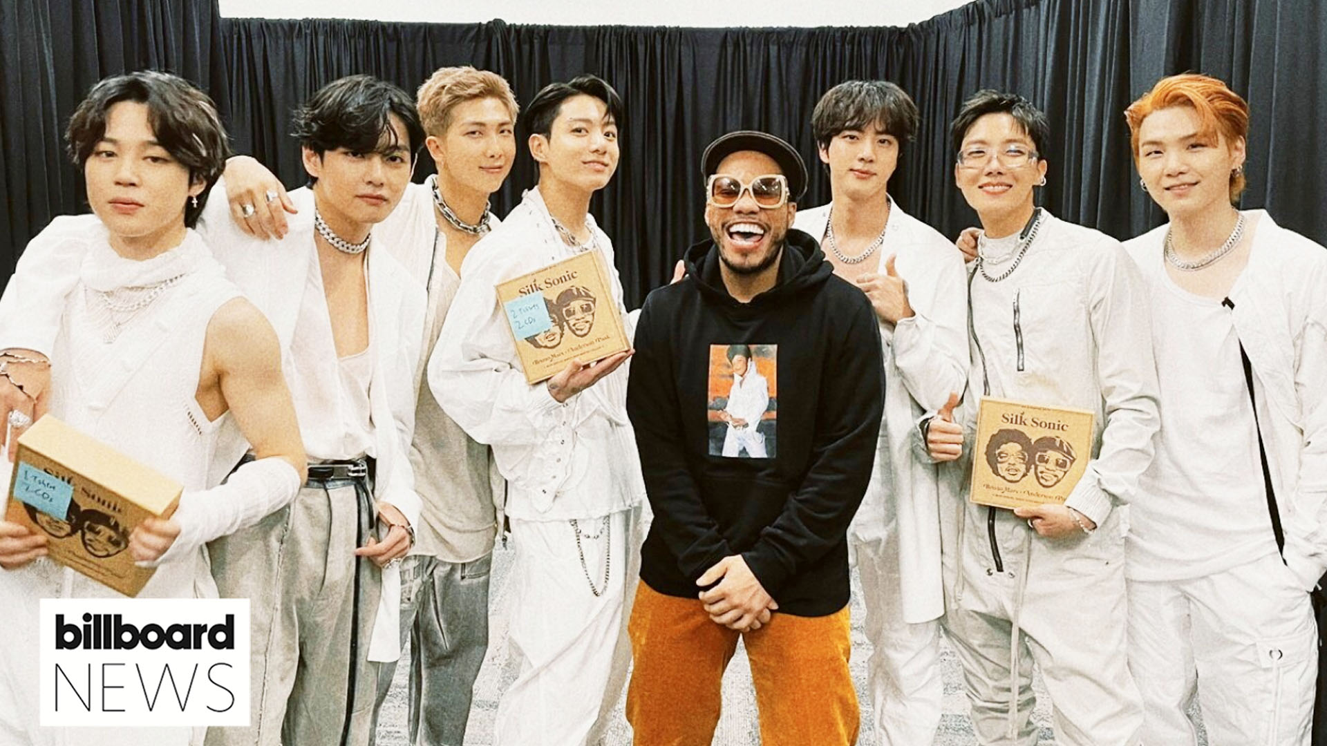 billboard on Twitter: "Anderson .Paak joined BTS on the drums for a