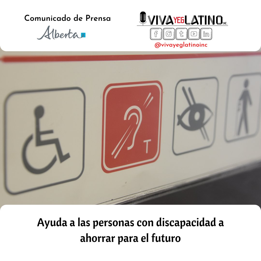 vivayeglatino's tweet photo. El Gobierno de Alberta está dando más facilidades a sus habitantes con discapacidad para que abran un Plan de ahorro por discapacidad registrado (RDSP, por sus siglas en inglés). https://t.co/tNV42pHUYz
#vivayeglatino #govab https://t.co/kCoeZULMm3
