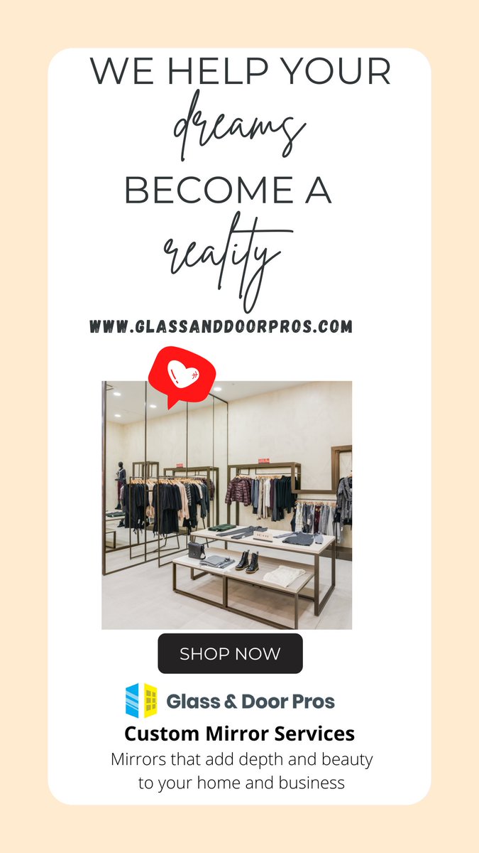 GlassandDoorPro's tweet photo. Looking for a unique way to add depth and beauty to your home or business? Custom mirrors from Glass Door Pros are endlessly versatile and make a stunning impact in any space. Give us a call or visit our website today! #LocalBusiness #Austin #SanAntonio #Mirrors #CustomMirrors https://t.co/x20ZIxLuaF
