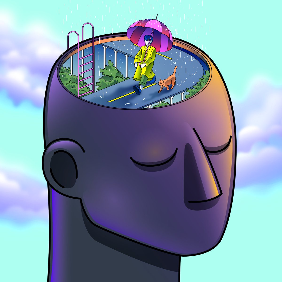 headspacesnft's tweet image. Through the storm, take a walk down memory lane - remember the good times? We'll see them again.
