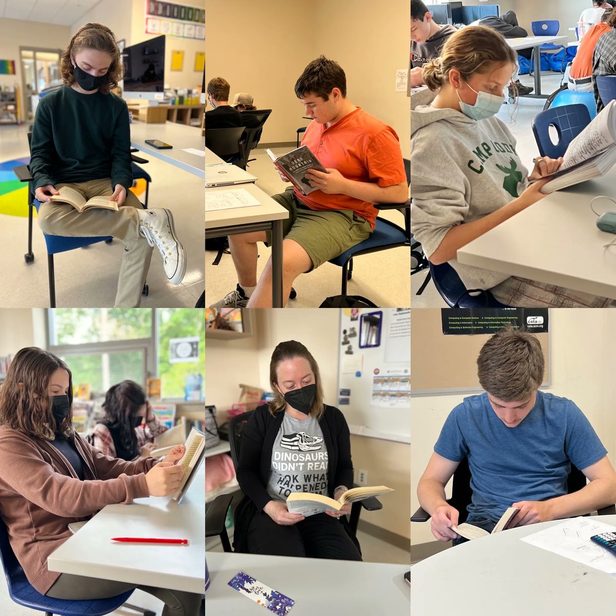 MINUTEMAN READS!

At 9 AM every day this week, students and teachers drop what they doing and pick up books to read. It's all to get a jump start on summer reading and help #MinutemanHS reach its school-wide literacy goal. Summer reading list: minuteman.org/summerreading