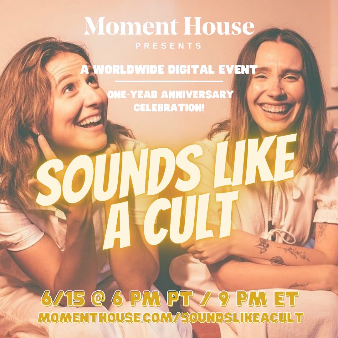 soundslikeacult's tweet photo. We can’t wait to see everyone at the virtual live show on @momenthouse ! If you don’t have tickets yet, don’t worry there’s still time to snag tickets to the show, afterparty, and meet and greet. And you simply DON’T want to miss out on the exclusive merch 😉 https://t.co/hlWEAy6IeE