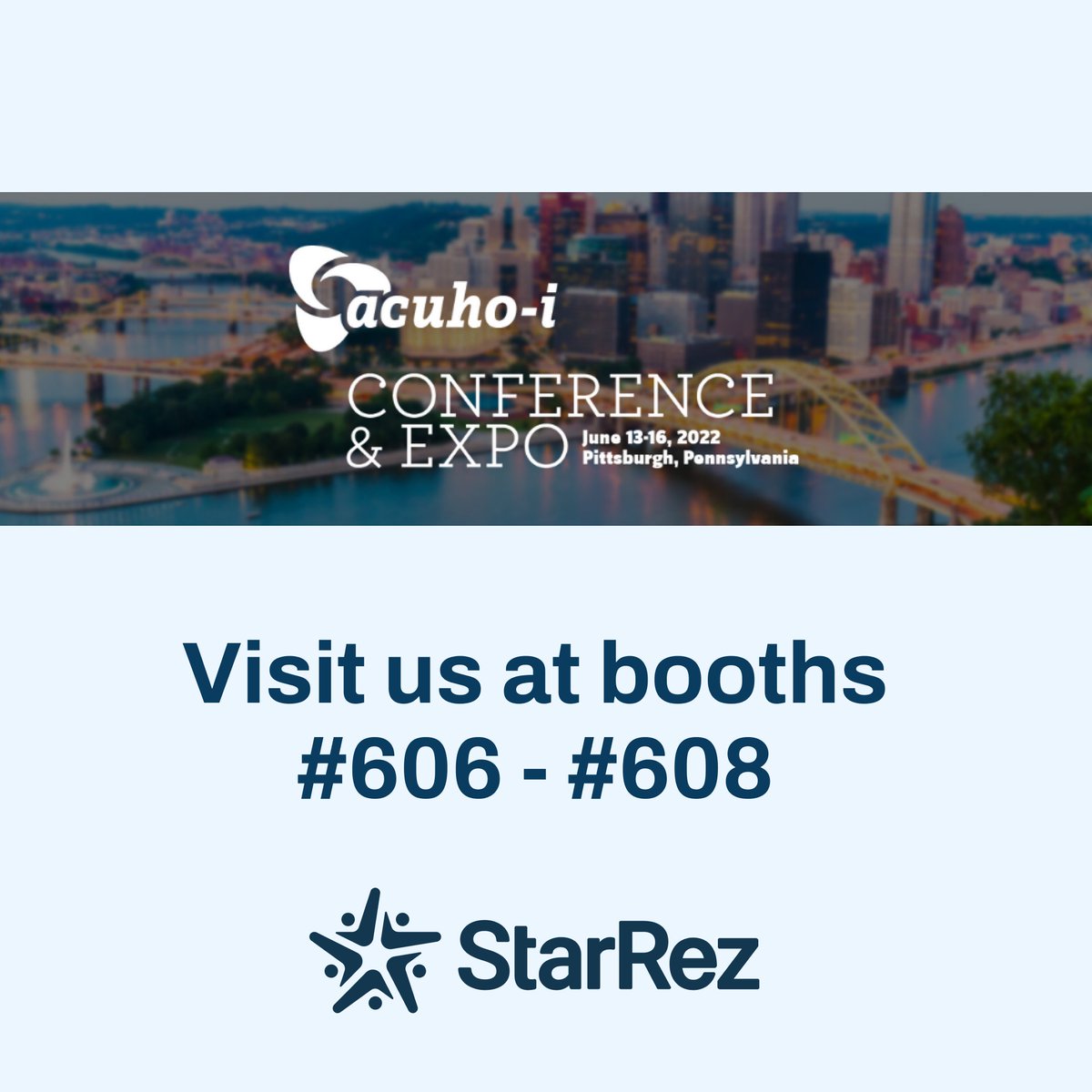 StarRez's tweet image. StarRez is attending the Association of College & University Housing Officers - International conference this week in Pittsburgh, Pennsylvania! StarRez and Adirondack Solutions, Inc. are excited to welcome you to our joint booth at the conference! #StarRez #acuhoi
