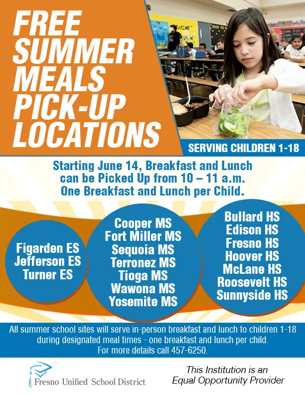 Fresno Unified on Twitter "Grabandgo meals will be available from 10