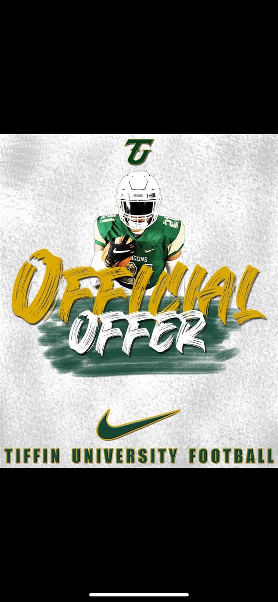 TommyDonovan2023 (@tdonovan2023) on Twitter photo After a great conversation with Head Coach <a href="/CoachReisert/">Cris Reisert</a> I am blessed and extremely grateful to have received an offer to play football at Tiffin University
<a href="/TUDragonFB/">Tiffin University Football</a>
<a href="/HEDslhsfootball/">South Lyon Football</a>
<a href="/MiEliteFball/">MICHIGAN ELITE FOOTBALL CLUB</a>
<a href="/MIexposure/">Michigan exposure</a>
<a href="/AllenTrieu/">Allen Trieu</a>
<a href="/247recruiting/">247Sports Recruiting</a>
<a href="/TheD_Zone/">The D Zone</a>
<a href="/MichaelWoosley/">Coach Mike, PrepStar SW</a> After a great conversation with Head Coach <a href="/CoachReisert/">Cris Reisert</a> I am blessed and extremely grateful to have received an offer to play football at Tiffin University
<a href="/TUDragonFB/">Tiffin University Football</a>
<a href="/HEDslhsfootball/">South Lyon Football</a>
<a href="/MiEliteFball/">MICHIGAN ELITE FOOTBALL CLUB</a>
<a href="/MIexposure/">Michigan exposure</a>
<a href="/AllenTrieu/">Allen Trieu</a>
<a href="/247recruiting/">247Sports Recruiting</a>
<a href="/TheD_Zone/">The D Zone</a>
<a href="/MichaelWoosley/">Coach Mike, PrepStar SW</a>