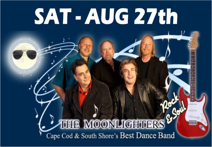 BayViewCG's tweet image. The Moonlighters Band - Saturday, August 27, 2022 7-10PM at Tate’s Place Pavilion
The Moonlighters have been teaching Cape Cod what it means to dance the night away since 1985. You can't go wrong when these guys are playing.