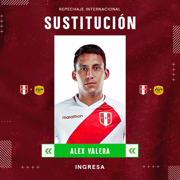 MovistarDeporPe's tweet photo. ¡Tercer cambio de Ricardo Gareca en la selección peruana! 🔁⚽
⏱️ 9’ 2ET | PER 🇵🇪 0-0 🇦🇺 AUS
🔺 Alex Valera
🔻 Christian Cueva
𝑱𝒖𝒏𝒕𝒐𝒔 𝒉𝒂𝒔𝒕𝒂 𝒆𝒍 𝒇𝒊𝒏𝒂𝒍. 💪
#LaCasaDeLaSelección ❤️
#ModoDoha 🇶🇦 https://t.co/C4qGBA49R5