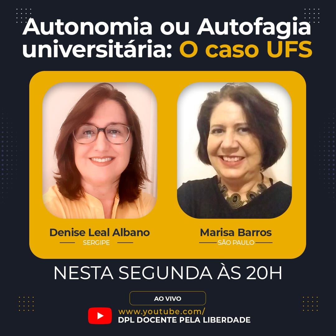 Hoje nossa live será especial, teremos conosco a Professora Denise Leal que é professora da UFRN que nos contará uma grave denuncia do que ocorreu na instituição relacionado a desvio de verbas públicas, será agora as 20 horas. Ative o sininho n nosso canal DPL para não perder.