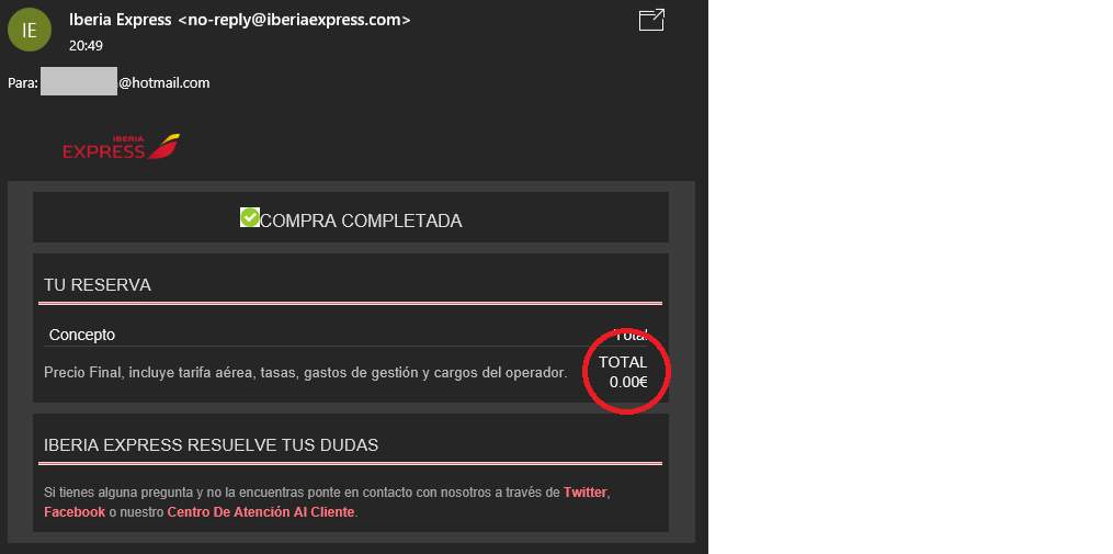 bea_o0's tweet photo. @Iberia @iberiaexpress ¿Podéis explicarme dónde han ido los 25 euros que me han cobrado, si según vosotros no he comprado nada, y a nadie le consta mi maleta de 15 kg? Que #Iberia de este servicio es lamentable. #Atencionalcliente inexistente @consumidores https://t.co/CWRMESHCs8