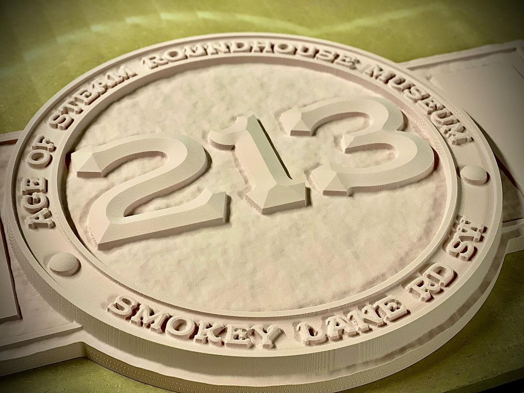 PrecisionBoard's tweet photo. We love showing off the creative ideas of our clients. Pictured here is signage for @ageofsteam roundhouse by the talented @synergysignsπ₯
This was created using our PBLT-30 (30lb). Are you ready to see the final design? π π€
#precisionboard #coastalenterprises #hdu #hduboard https://t.co/koDuxxC0pi