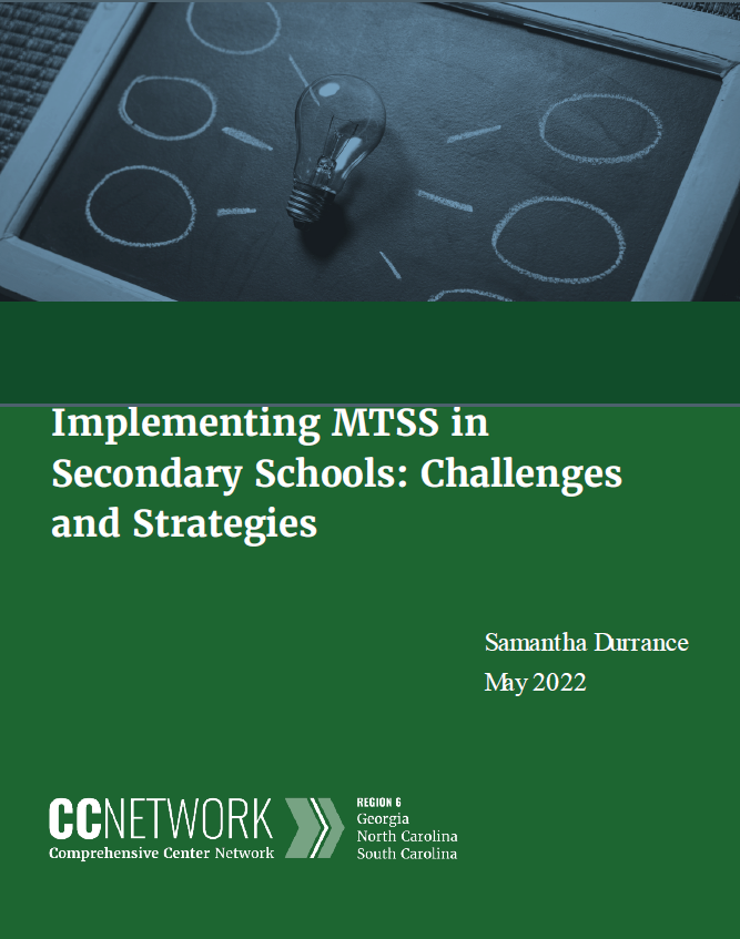 Region6CC's tweet photo. In this brief, learn practical strategies to help secondary schools implement a Multi-Tiered System of Supports (MTSS). https://t.co/PcDc3yoHJ3. For more resources, visit the Region 6 Comprehensive Center at https://t.co/iYKPM2SrUH https://t.co/5XFnqpuqM7
