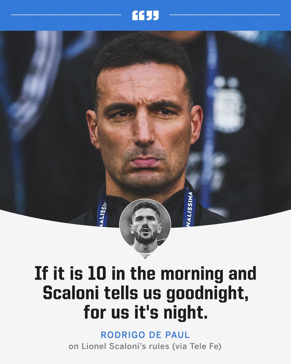 ESPNFC's tweet photo. Scaloni makes the rules 😤 https://t.co/c9fNrIIdSt