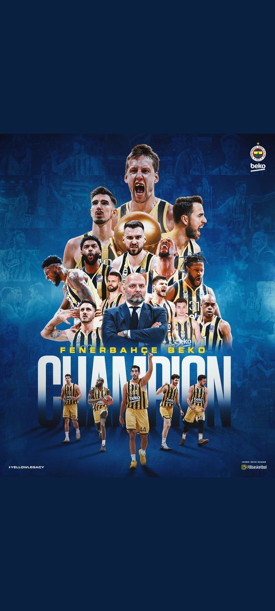 Şampiyon Fenerbahçe 💙💛 <a href="/FBBasketbol/">Fenerbahçe Beko</a>