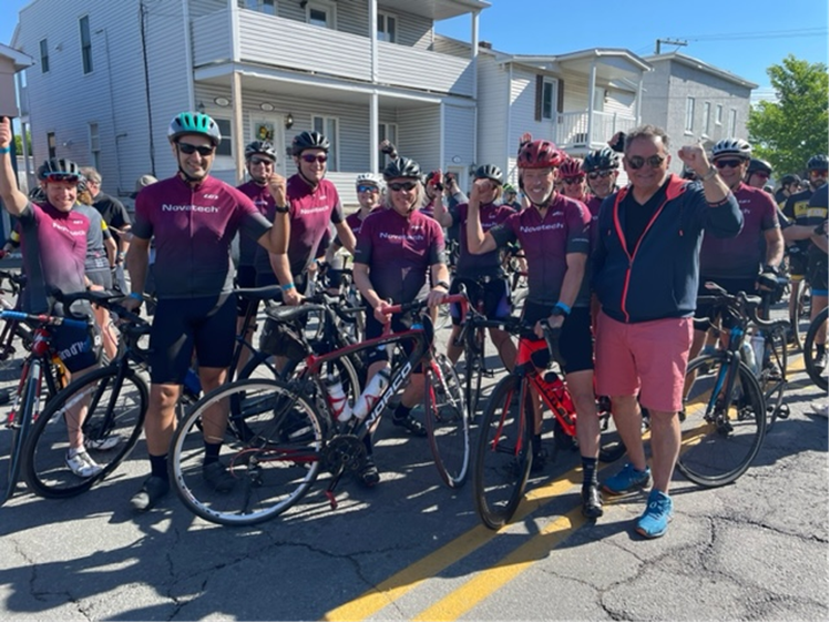 GroupeNovatech's tweet image. Last Saturday, several of our employees took up the challenge of La Boucle. They were part of the 5,000 cyclists from all over Quebec who met to cycle 135 km in a closed and safe circuit🚴!
Congratulations to our team for this great achievement!