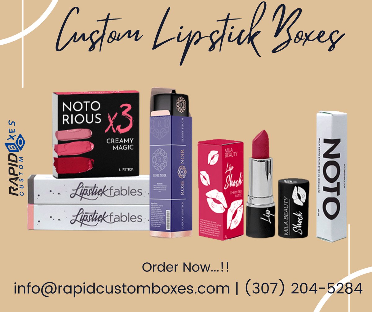 rapidcb's tweet image. Obtain your own design custom lipstick boxes in all designs, colors, shapes, and styles.

📦 bit.ly/3b0fTEX
📧 info@rapidcustomboxes.com
📞 (307) 204-5284

#RapidCustomBoxes #CustomBoxes #CustomPackaging #cosmeticbrands #cosmeticproducts #productpackaging #packaging