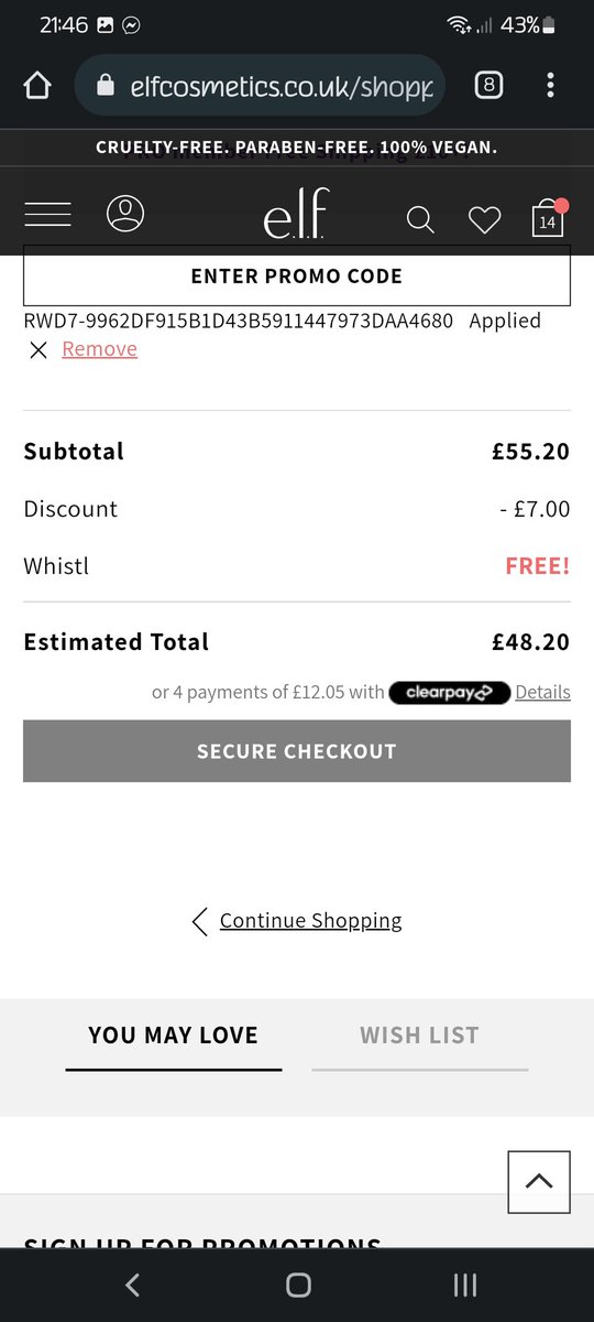 dawn87lee's tweet photo. @elfcosmetics I can't seem to checkout my order, the checkout button is greyed out. Help? https://t.co/3z00JiekMj