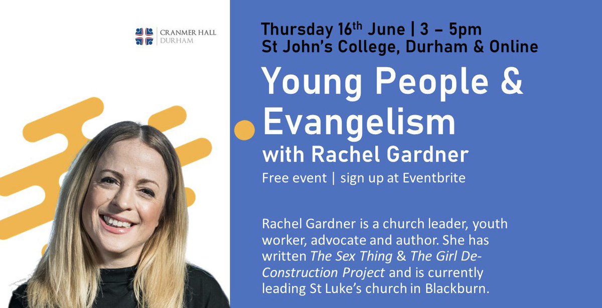 Really excited for this on Thursday. Join us in person, and if not, join *ONLINE* <a href="/cranmerhall/">Cranmer Hall @cranmerhall.bsky.social</a> <a href="/RachelGardnerRA/">Rachel Gardner</a> eventbrite.co.uk/e/347037367107