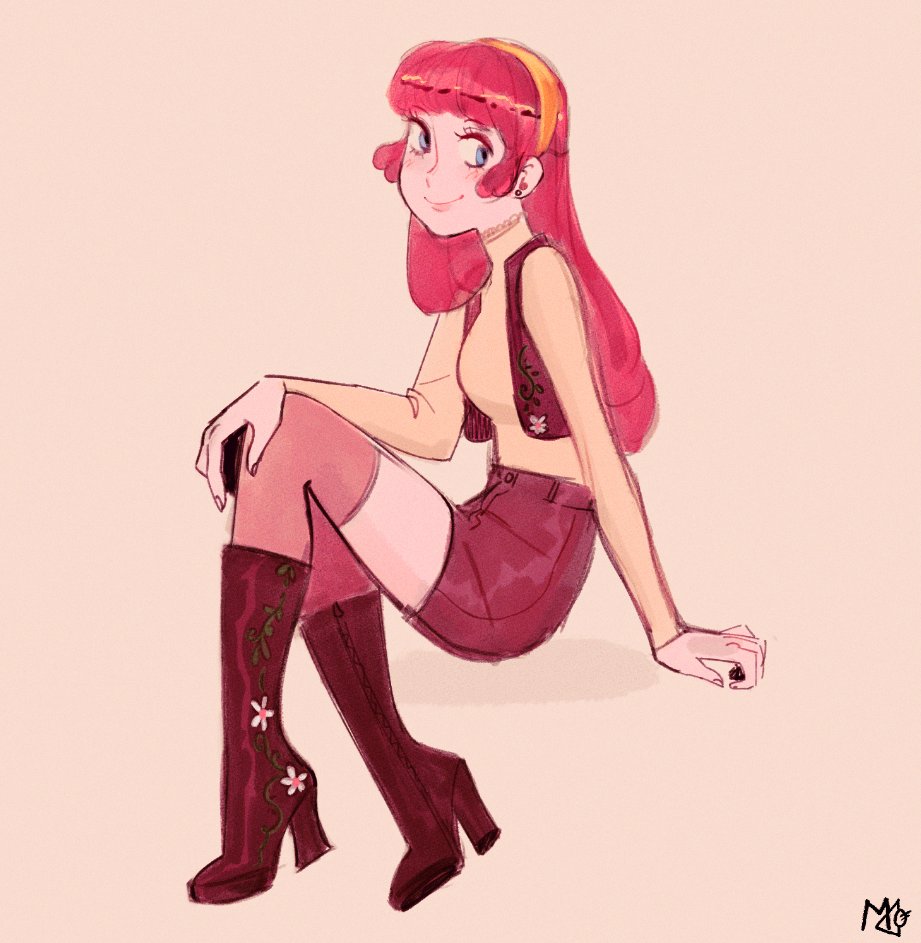 _Myrarose_'s tweet photo. Popped some colour on the 1960's Bubbline doodles from a while ago 💗🖤 https://t.co/QKbGY6W4c2