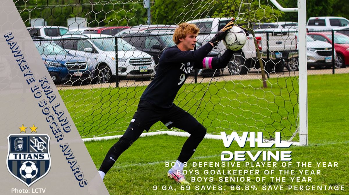 Congratulations to <a href="/devinekeeper1/">William Devine</a> for being selected: 

- KMALand Hawkeye 10 Defensive Player of the Year

- KMALand Hawkeye 10 Goalkeeper of the Year

- KMALand Senior of the Year

Shoutout to the backline's help @trippgaige , @cody_merrill03 , @jonathanbarrad7 &amp; Easton Adams