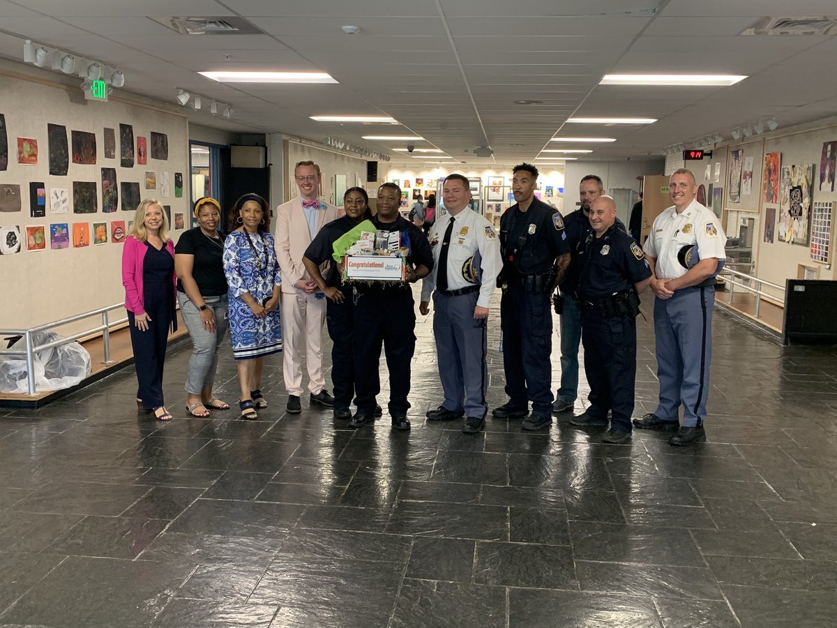 BaltCoPolice's tweet photo. Congratulations 🎉to #Baltimore County #2022 School Resource Officers of the Year! #Today #BCoPD &amp; @BaltCoPS recognized 3 SROs. At Patapsco HS Ofc Willett was recognized! At Woodlawn MS Ofc Dukes was celebrated! And, at Sparks ES it was Ofc Gullion who received a standing ovation https://t.co/IUQXFuq8EL
