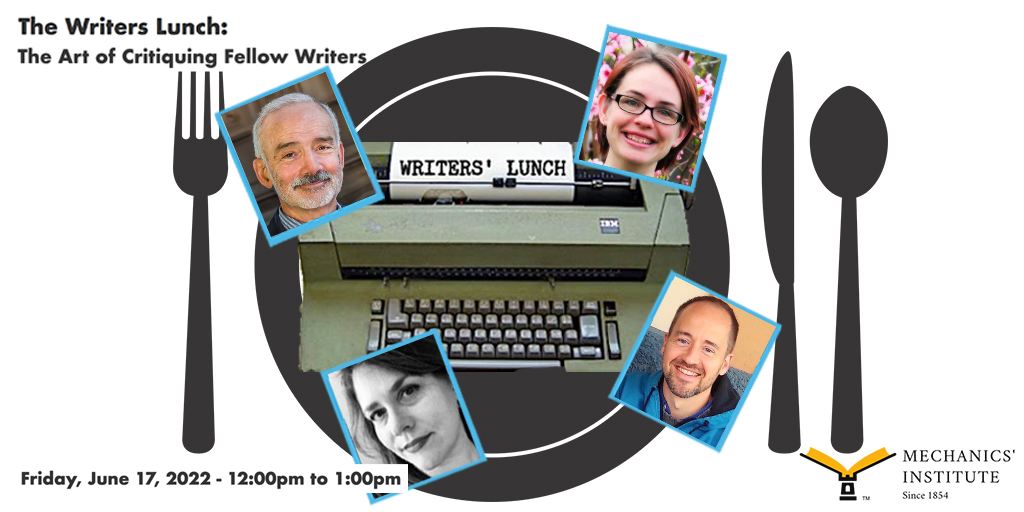 mf3lix's tweet image. Let&apos;s get critical! 
This FRI, 6/17 @ NOON
✍️ Join me, @writingrefinery, &amp;amp; @RickHomanGuitar at @MILibrary&apos;s next Writers&apos; Lunch, where we discuss the subtle art of critiquing fellow #writers.
👉 Register (free): bit.ly/3HjF3Ky 
#writingcommunity #writingtips #amwriting