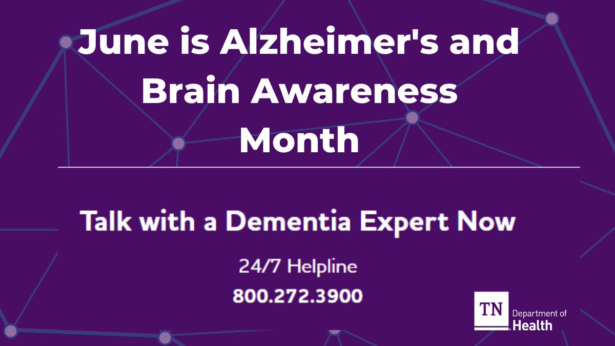 June is Alzheimer's and Brain Awareness Month. Do you know early signs and symptoms of Alzheimer's? Visit this link to read about 10 early signs of Alzheimer's and other dementias. alz.org/alzheimers-dem…