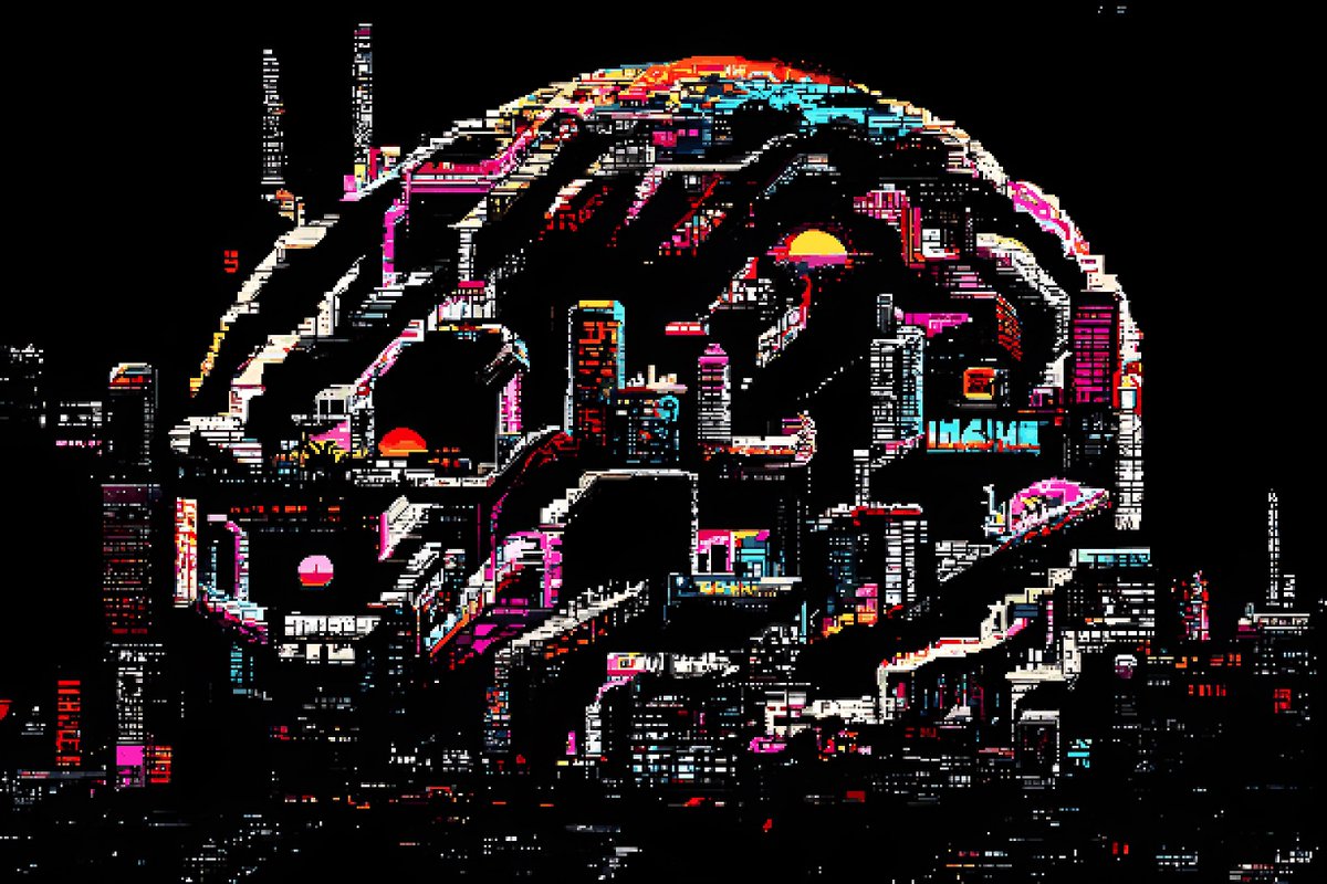 I'm seriously considering a collection on Tezos with these #pixelartdiffusion brains. Thoughts?