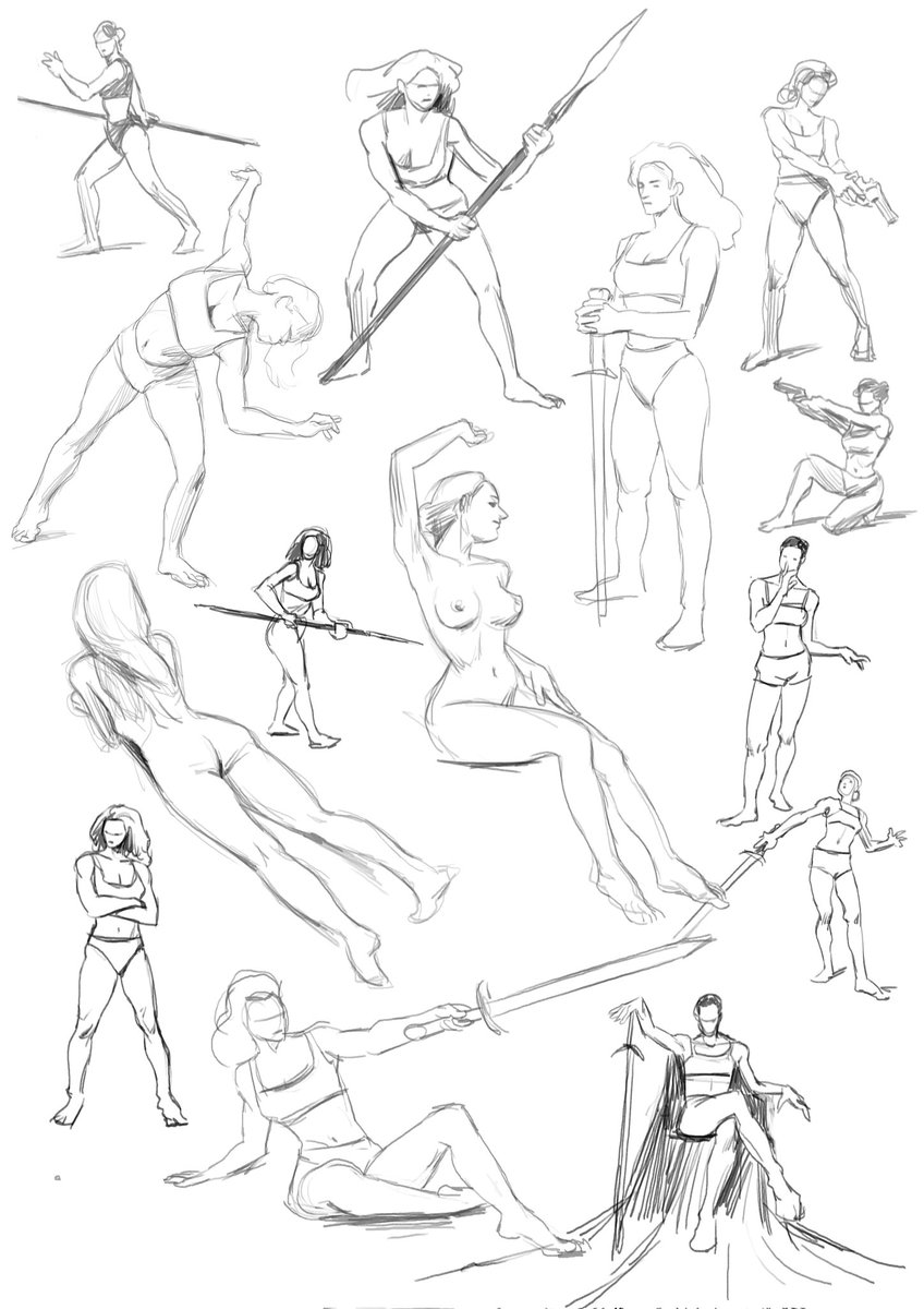 To learn how to draw people you need to draw a lot of people. 