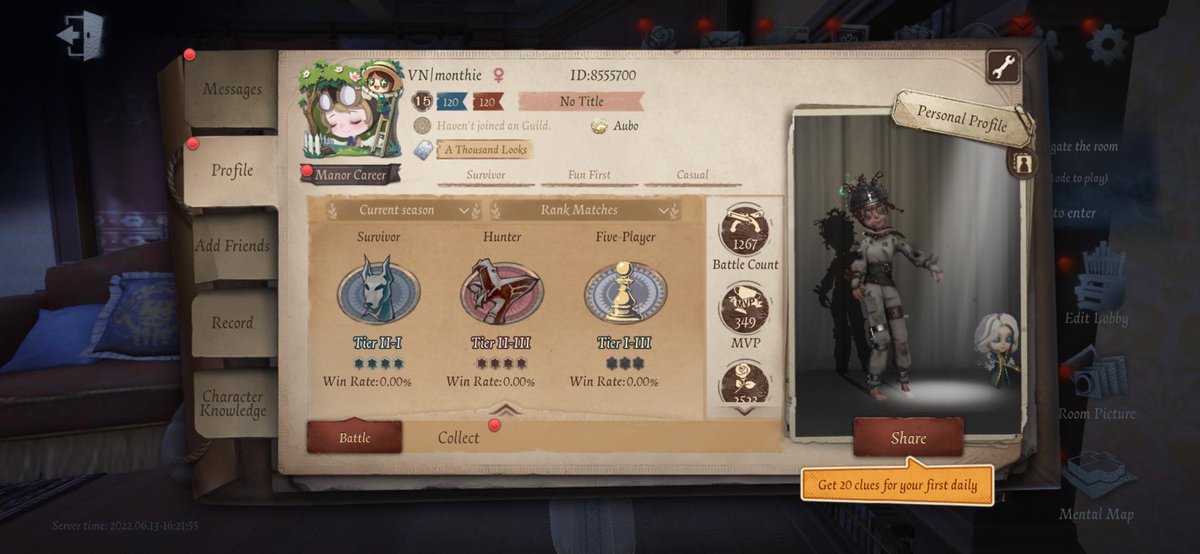 TimeLockedT's tweet photo. I'm playing Identity V. Fancy a game? https://t.co/ssCtNkrbWe
