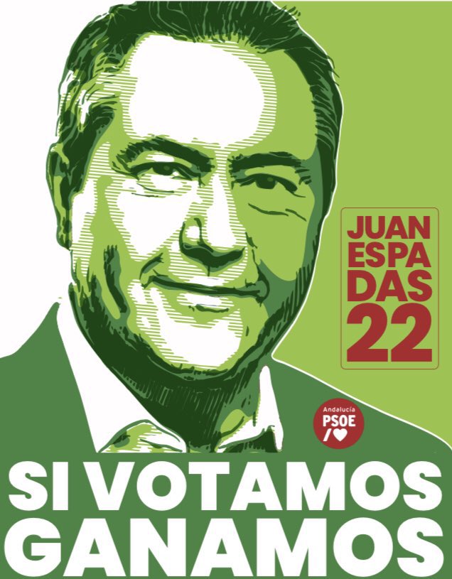PedroAlarcon74's tweet photo. Cuatro años de #JuanmaMoreno han sido suficientes para entender que la derecha no gobierna para todos, por ello mi voto será por @_JuanEspadas y un gobierno incluyente que beneficie a quien más lo necesita

#SiVotamosGanamos
#GanaJuanEspadas 
#VotaPSOE https://t.co/fBYpGSZ8Fi