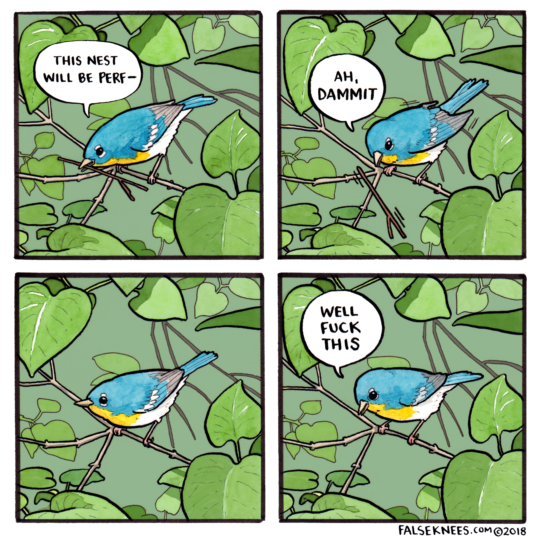 Комикс про птичку