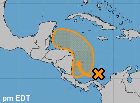 quinnannette's tweet photo. El Centro Nacional de Huracanes acaba de marcar un area amplia de condiciones inestables al SW del
Caribe, asociado a una vaguada superficial de baja presión.
Posible desarrollo lento y una depresión tropical podría formar a fin de semana si el sistema permanece sobre el agua https://t.co/wN1lTCwKlM