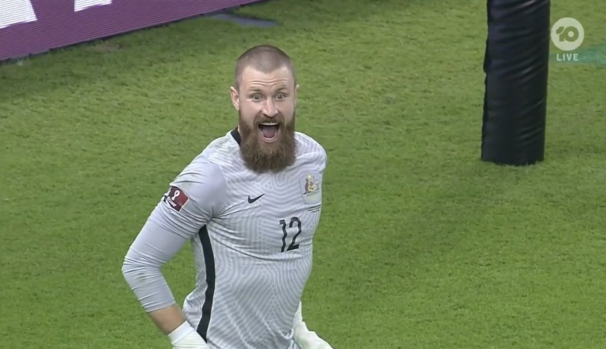 battledinosaur's tweet image. this is the face of a man who will never have to buy a beer in Australia ever again #AUSvPER