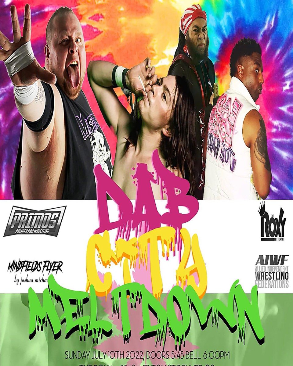 PrimosWrestling's tweet image. The first announcement for #DabCityMeltdown is one that lives up to the name. Making his return to @TheRoxyDenver to challenge Adrian Grimm for the gold is Monster Zero himself, Filter! What do these two have in store for each other? 
Buy tix now at: tickets.holdmyticket.com/tickets/396221…