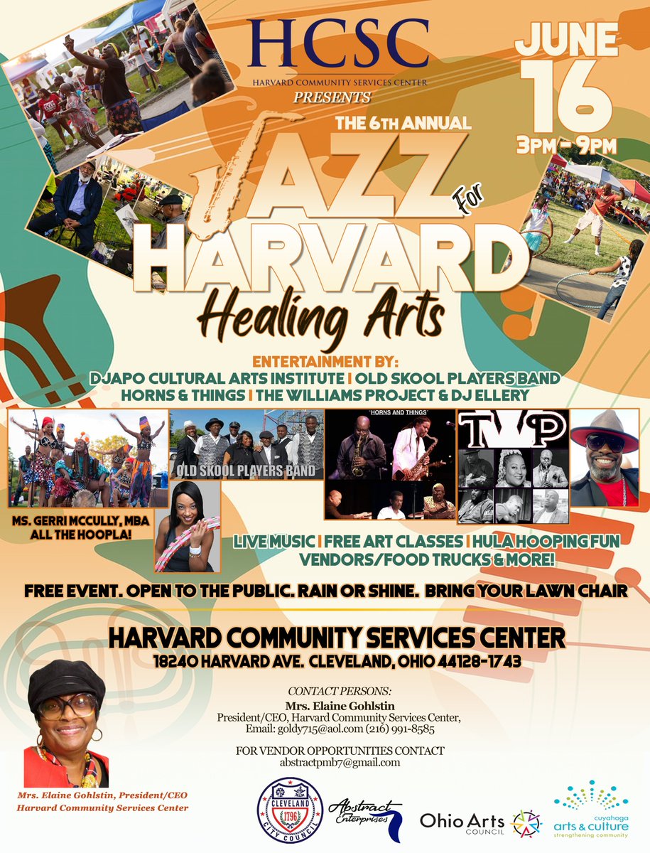Our Jazz for Harvard Healing Arts event is happening this Thursday 6/16. Hope to see you there!  <a href="/CuyArtsC/">CuyahogaArts&Culture</a>