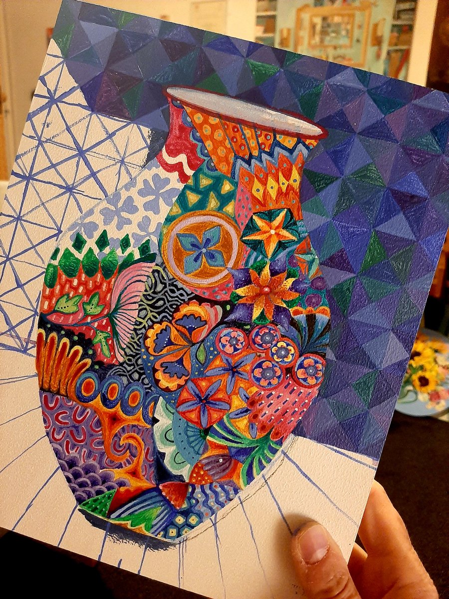 redpaint17's tweet photo. #workinprogress #ivegotmymojoback #vase #colour #thisissomuchfun 😁🎨 https://t.co/iLYTjRWKBM