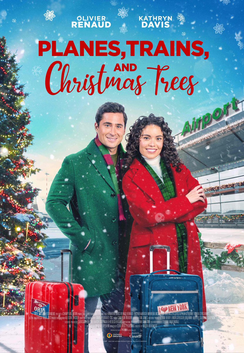 The poster for my 2nd TV movie, PLANES, TRAINS, AND CHRISTMAS TREES is here🙌🏻As you may have guessed from its title, the film should be airing on a TV screen near you in December🎄☃️ Thanks again to @ReelOneEnt for making my writerly dreams a reality! 🥳 imdb.com/title/tt208769…