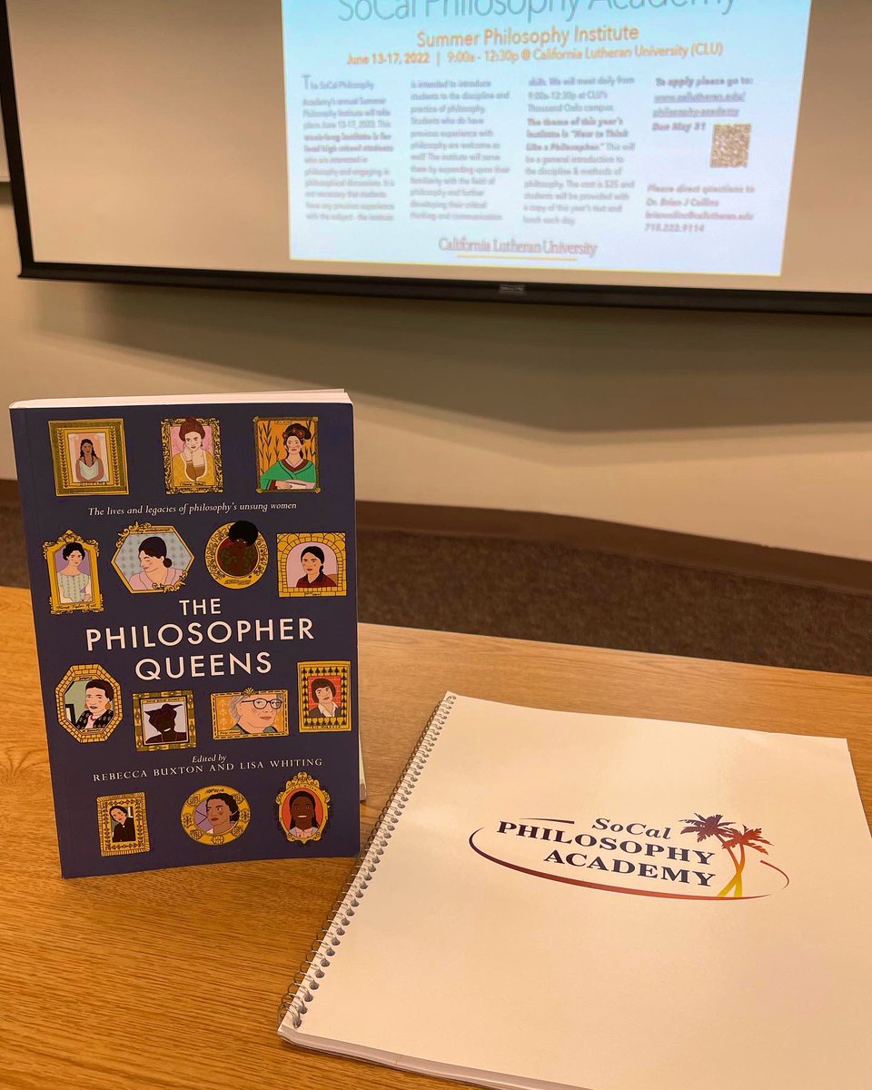 SoCalPhilosophy's tweet photo. The 2022 Summer Philosophy Institute stared today!! #philosophy #precollegephilosophy #philosopherqueens #questioneverything #k12philosophy #p4c #socalphilosophyacademy @RebeccaBuxton @lisawhiting_ @emmylupin https://t.co/Jc8jGtRDUs