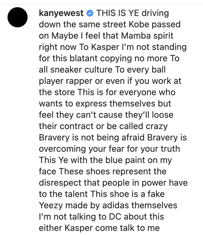 Miljøvenlig Gylden søm brendandunne on Twitter: ""This shoe is a fake Yeezy made by Adidas  themselves." Kanye West ripping Adidas and calling out CEO Kasper Rørsted  over the new Adilette slides. https://t.co/zYc17K4z0b" / Twitter